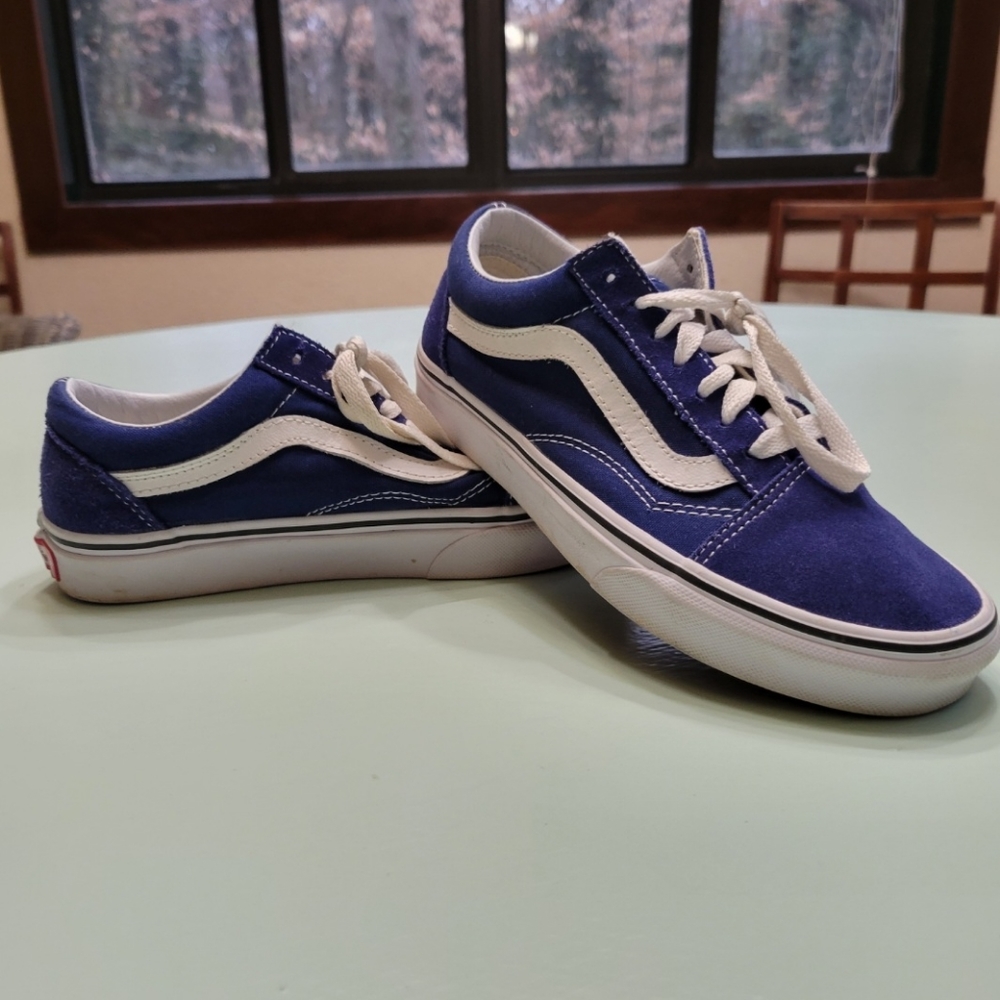 Navy Vans Old School sz W 6 - Picture 2 of 8